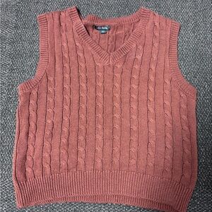 Wild Fable Brown Knit Sweater Vest
